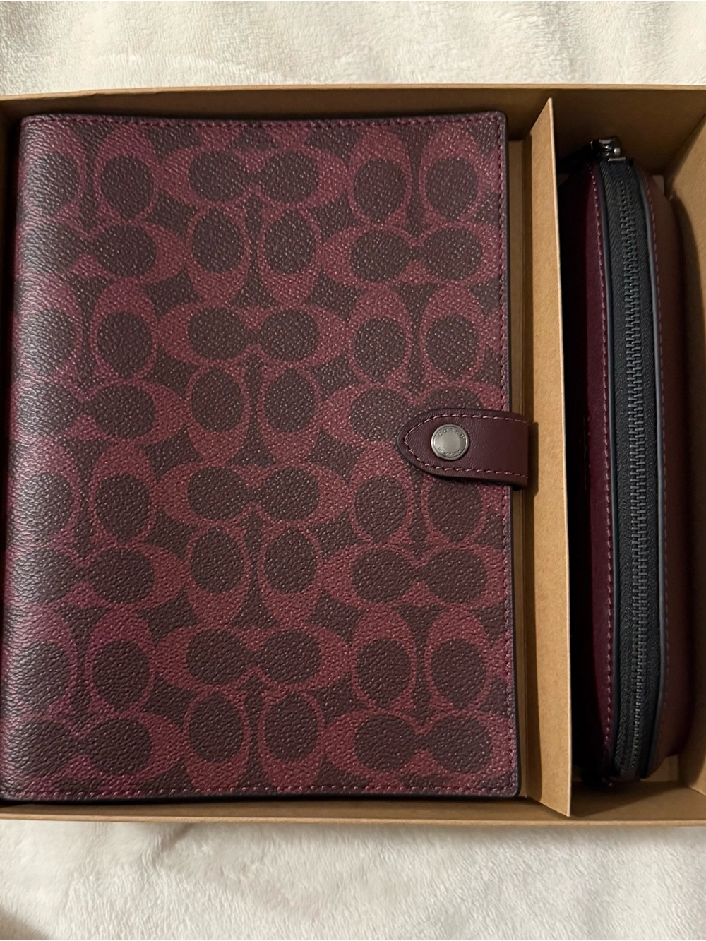 ♥️COACH Black Currant Notebook & Pencil Case Set🖤 - Picture 9 of 12